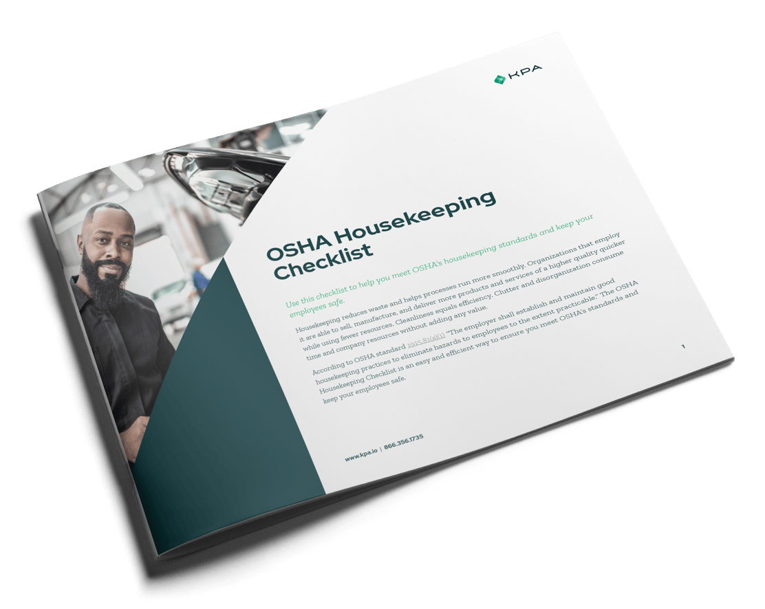 OSHA Housekeeping Checklist for Dealers KPA